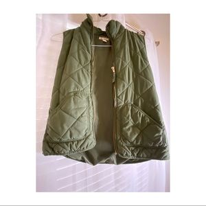 Army green puffy vest from Francescas
